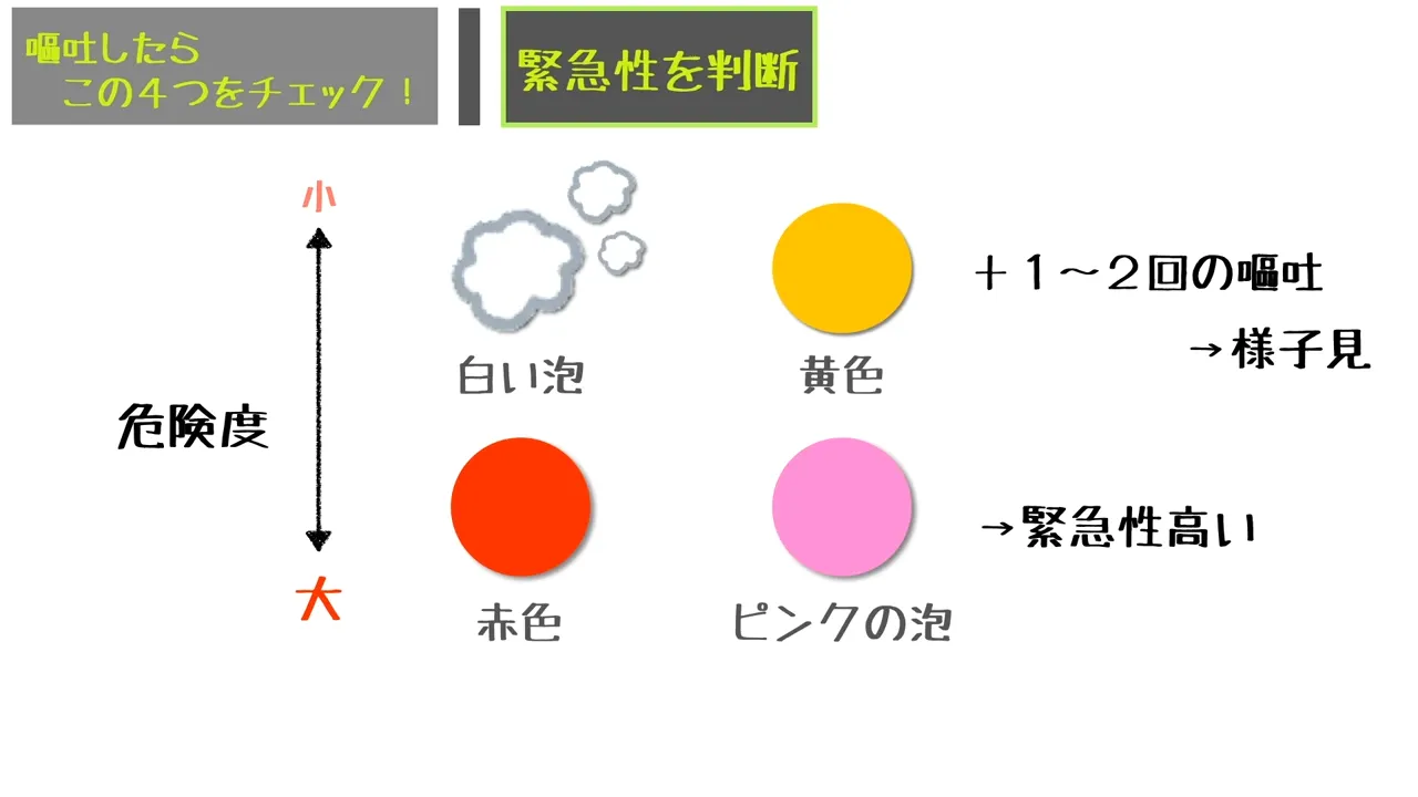 ③吐いた物の「色」は何色か