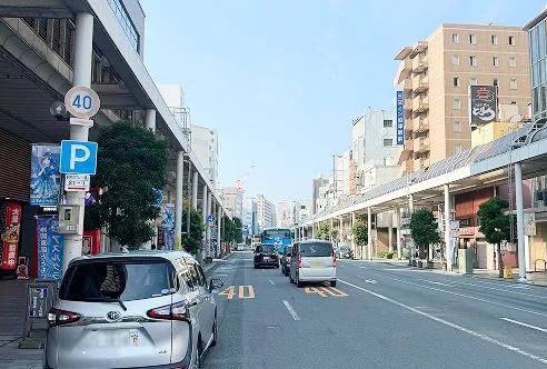 この道をしばらく直進